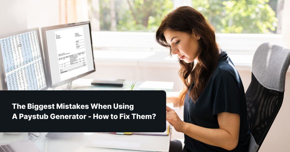 Common Mistakes to Avoid When Using Pay Stub Generators