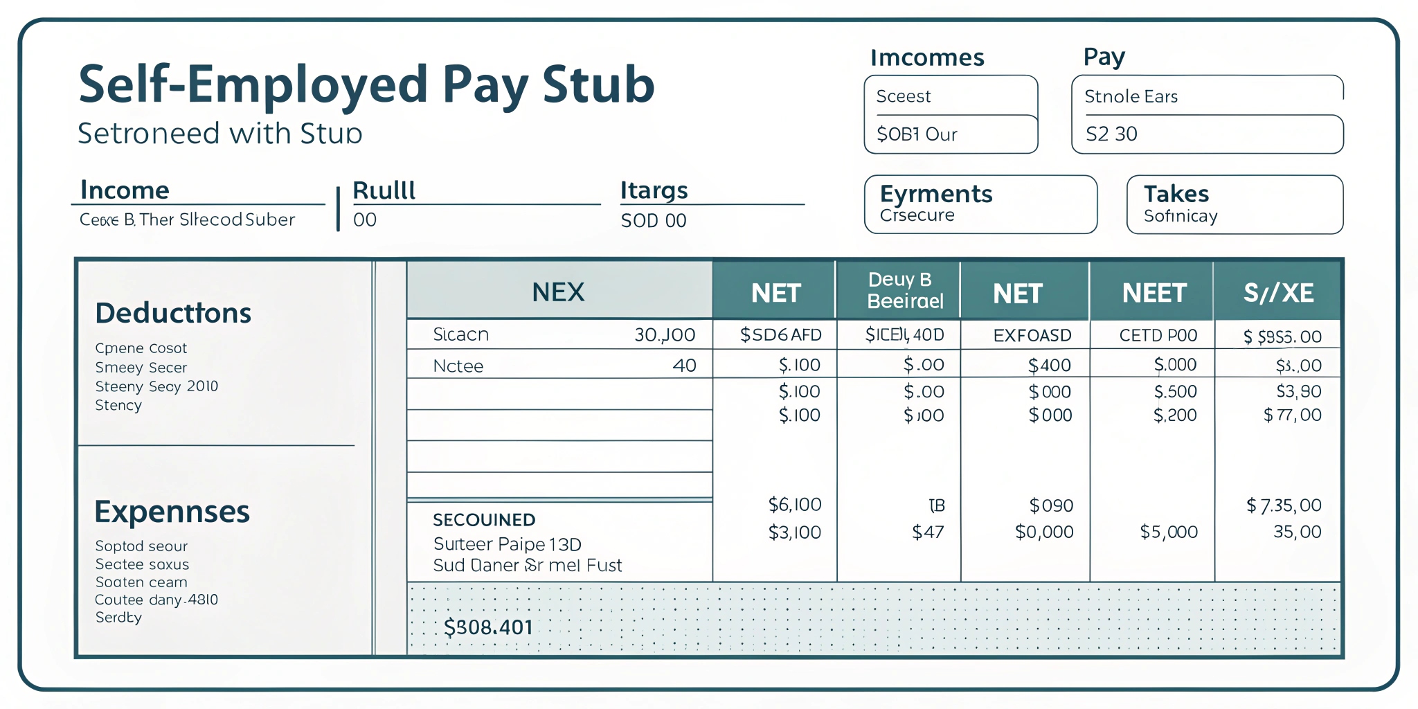 What Should Be Included in a Self-Employed Pay Stub?